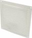 AMIG Ventilatierooster/muurrooster - 170 x 170mm - aluminium - wit - schoepenrooster