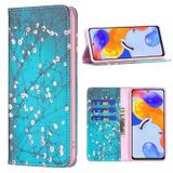 Xiaomi Étui Portefeuille Redmi 10C Série Wonder - Blanc Fleurs