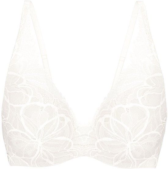 Triumph BH Body Make-up Illusion Lace - Kanten beugel bh met brede zachte bandjes - Voorgevormd - 90C - Wit