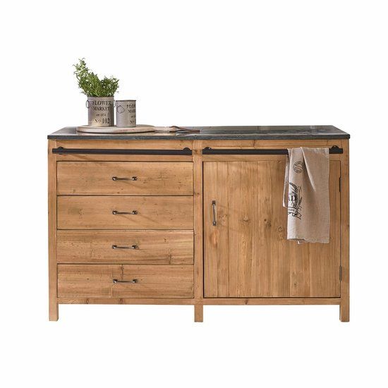 LOBERON Keukenkast Sunnybrook bruin/grijs