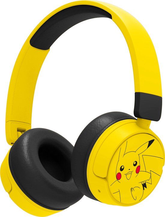 OTL Technologies Pokémon - Draadloze Kinderkoptelefoon - Bluetooth 5.1 - Volumebegrenzing - 12 uur Batterijduur - Ingebouwde Microfoon - Opvouwbaar - Geel