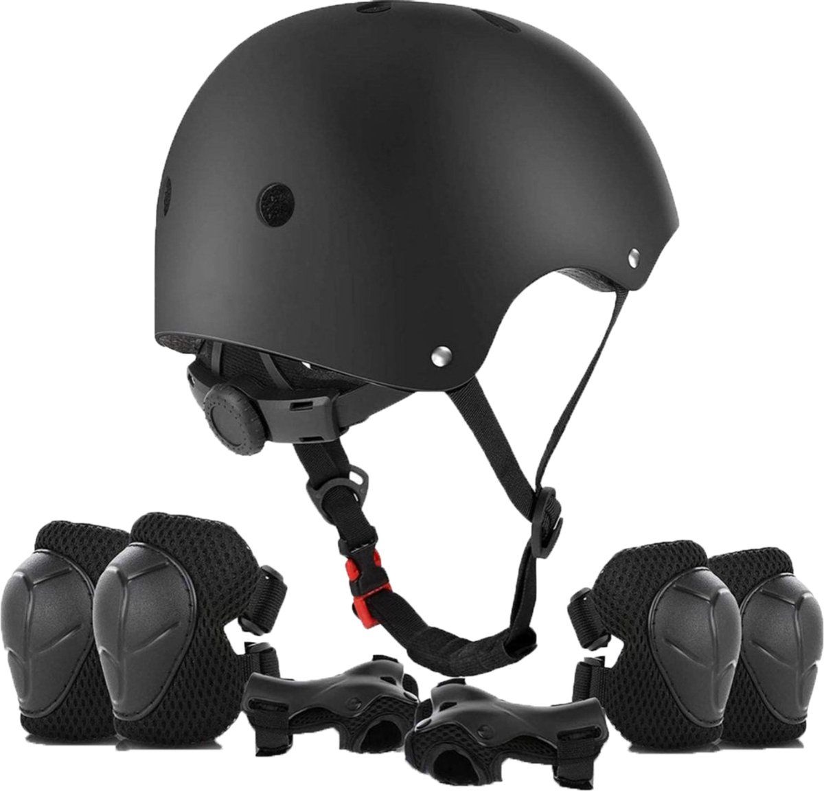 Skate beschermset Bolke® - Zwart - Skeeler beschermset - Skate bescherming - Skatehelm - Skeeler Beschermset kinderen en volwassenen - Fietsbescherming - sportbescherming - skatehelm voor kinderen