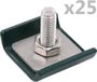 vidaXL Rastermatverbinding 25 sets groen