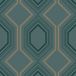 WOW Papier peint intissé Art Déco 1005 x 52 cm – Motif géométrique vert