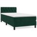 vidaXL Boxspringbed met matras, fluweel, donkergroen, 80x200 cm