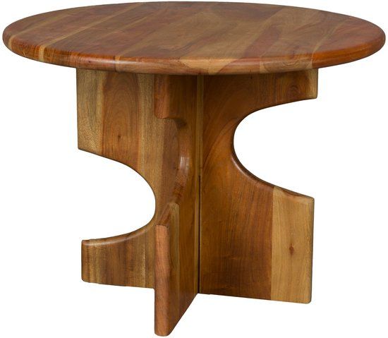 Dutchbone Morgan Bijzettafel Rond Hout - Bruin