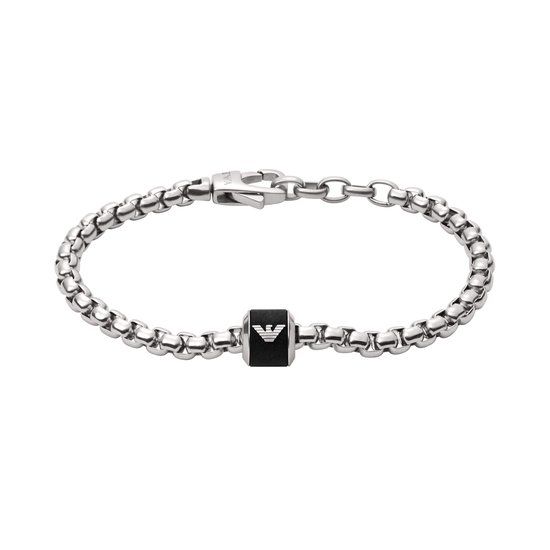 Emporio Armani EGS2911040 Herenarmband - Zilverkleurig - 19 cm