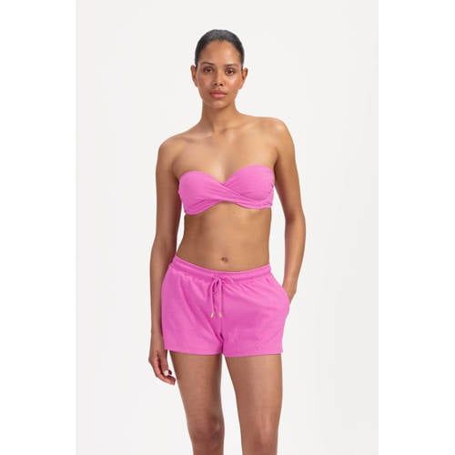 Beachlife strandshort met lurex roze