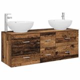 vidaXL Badkamermeubel Set Oud hout