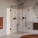 Brauer Void - Carving Douchecabine met Draaideur - Helder Glas - 100x120x200 cm - incl. Glascoating - PVD Gunmetal Geborsteld