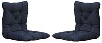 Chicreat Set van 2 stoelkussens met rugdeel 98x50x8 cm Donkergrijs