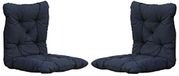 Chicreat Set van 2 stoelkussens met rugdeel 98x50x8 cm Donkergrijs