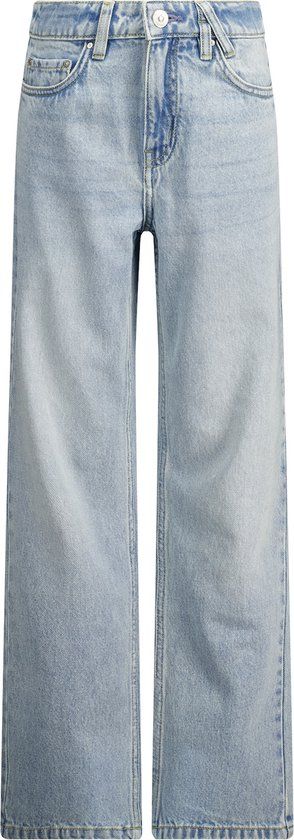 America Today Jeans Irvine Jr - Meisjes Jeans - Maat 134/140 - Katoen - Straight Fit - Light blue