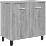 vidaXL Badkamer Vaniteitsunit Grijs Sonoma 60 x 35 x 60 cm