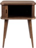 Zuiver Barbier Bijzettafel/Nachtkastje Hout Walnoot - Bruin