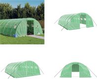 vidaXL Tuinkas met stalen frame, groen, 24 m², 6x4x2 meter