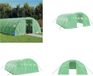 vidaXL Tuinkas met stalen frame, groen, 24 m², 6x4x2 meter