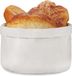 Panier à petit-déjeuner pliable en coton, 100% coton, gris clair, adapté pour ranger du pain, des fruits et des jouets.