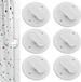 Smartaccessories Lot de 6 clips de rideau de douche avec protection contre le vent et les éclaboussures pour Smart Accessoires (5 cm) - Lot de 6 pièces - Blanc