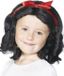 Faram Party Sprookjes prinsessen verkleedpruik voor meisjes - carnaval - zwart haar