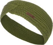 Knit Factory Joy Gebreide Dames Hoofdband - Mosgroen