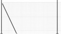vidaXL Euro-hek met betonnen voetstuk 10 x 1,5 m PVC-coated staal mesh