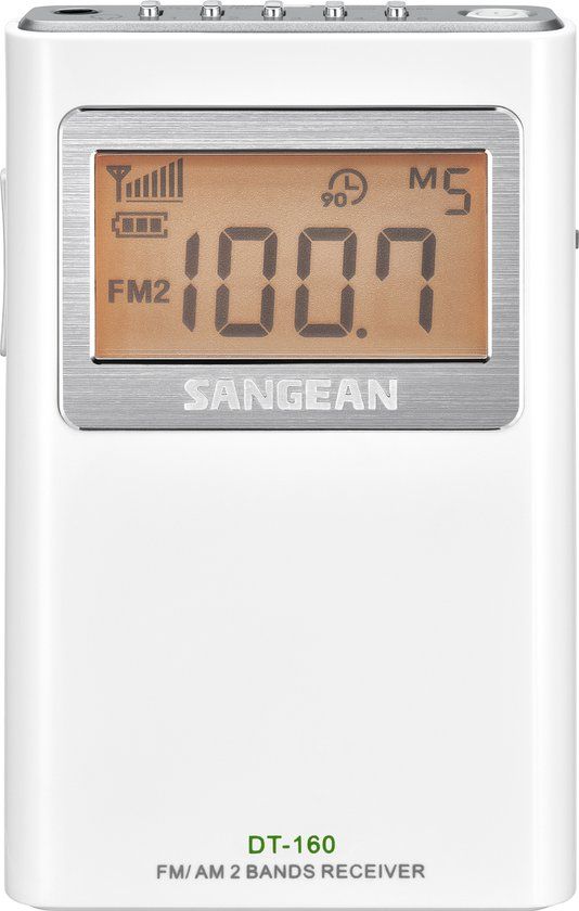 Sangean DT-160 Pocket Radio - Wit