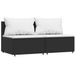 Banc de jardin avec coussins 2 pcs poly rattan noir