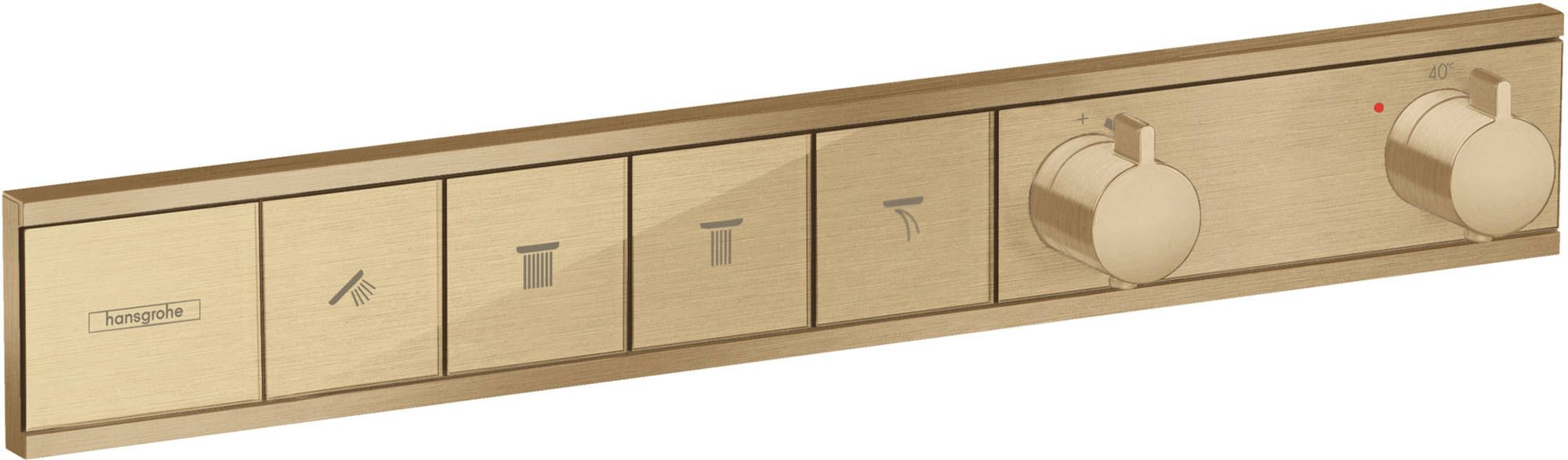 Hansgrohe RainSelect thermostaat inbouw voor 4 verbruikers - brons
