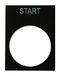 RS PRO Labelplaat voor Ptec-drukknop Start, verpakking van 5 stuks