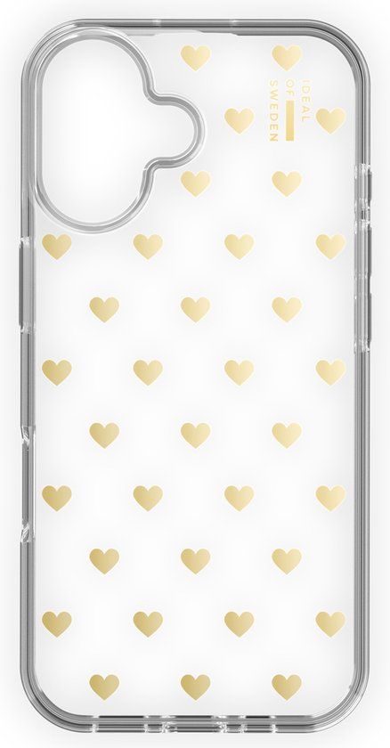 iDeal of Sweden Clear Case MagSafe geschikt voor iPhone 16 - Golden Hearts
