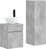 vidaXL Badkamermeubel Set Betongrijs 33 x 34,5 x 100 cm
