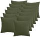 vidaXL Taie d'oreiller 12 pièces HEERLEN Vert 45 x 45 cm velours côtelé