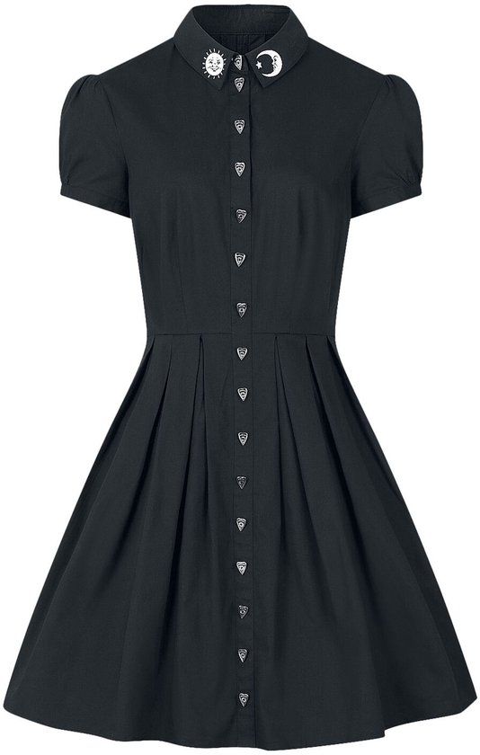 Hell Bunny Samara Dames Midi-jurk - Zwart - XS