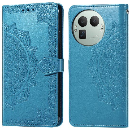 imoshion Hoesje - Geschikt voor Realme GT 8 Pro - Mandala Bookcase - Turquoise