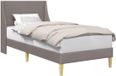 vidaXL Bedframe met hoofdeinde Taupe 100 x 200 cm Stof