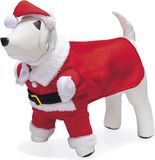 Beeztees Kerstmanpak - Hondenkleding - Rood/Wit - Stof - Maat S - Ruglengte 28 cm