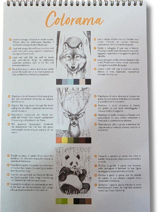 Clairefontaine Odelia – A4 kleurpad – dieren – 20 vellen