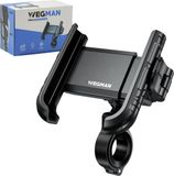 Wegman Telefoonhouder Fiets - Supersnelle Eenvoudige Bediening - Fiets, Scooter, Fatbike en Motor - GSM Houder Mobiel - Fiets Telefoonhouder - Smartphone houder - Phone Holder Bike - Fietshouder Telefoon Accessoires