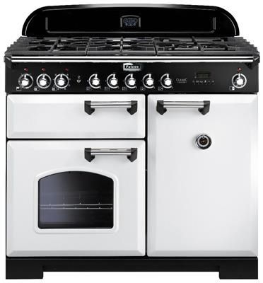 Falcon Classic Deluxe 100 Dual Fuel Fornuis - Wit - 100 cm