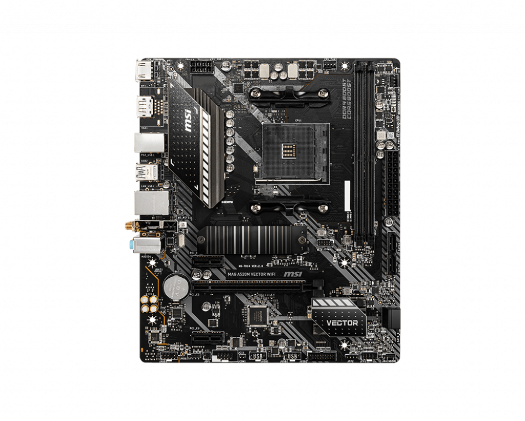 MSI MAG A520M VECTOR WIFI - Micro ATX Motherboard - AMD A520 - Socket AM4