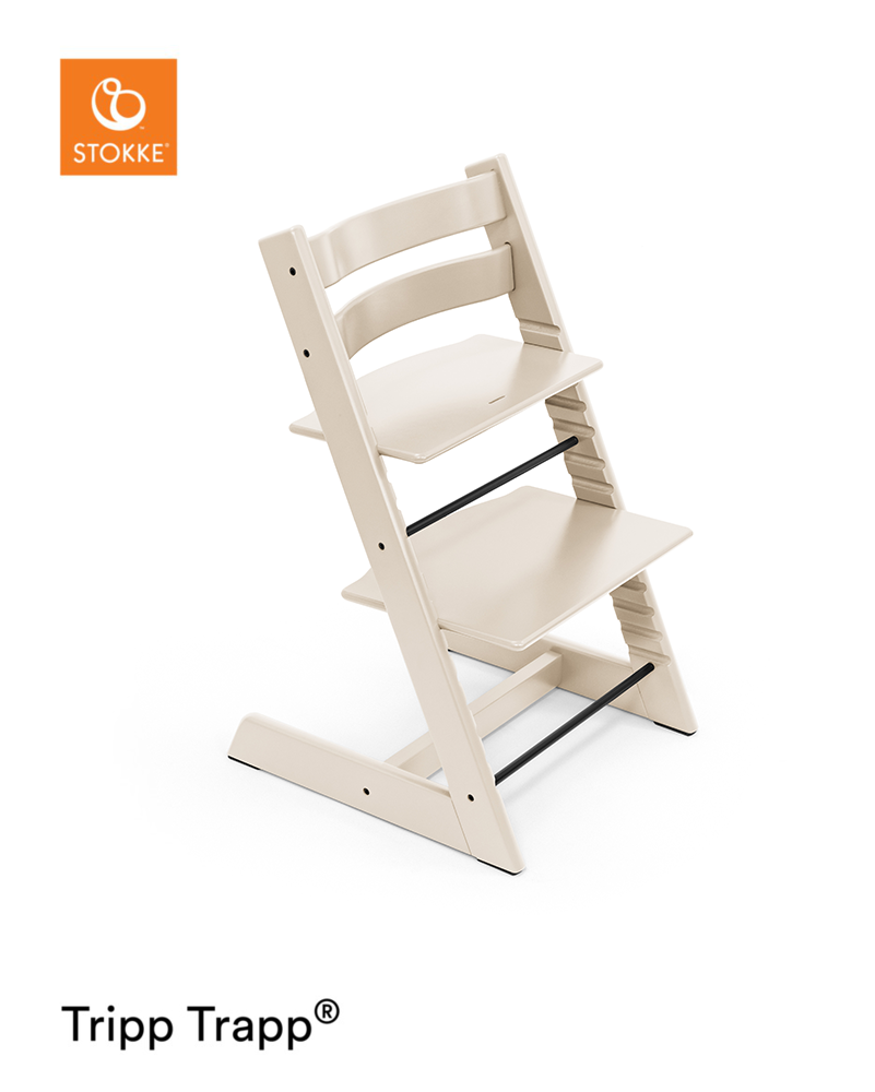 Stokke Tripp Trapp High Chair, Vanilla White - Adjustable, Convertible Chair for Toddlers, Children, and Adults - Convenient, Comfortable, and Ergonomic - Classic Design