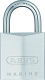 Abus Marine hangslot 75IB/50 - weerbestendig - messing slot met nikkel Pearl coating - ABUS-veiligheidsniveau 7 - zilver