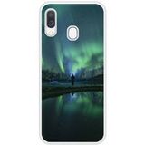 Samsung Galaxy A40 Aurores boreales Verstevigd hoesje met sublimatie bedrukking