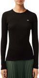Lacoste T-shirt manches longues Femme - Noir - Taille M (38)