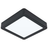EGLO Fueva 5 LED Plafondlamp Zwart/Wit Vierkant Opbouw 16cm