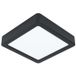 EGLO Fueva 5 LED Plafondlamp Zwart/Wit Vierkant Opbouw 16cm
