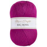Utopia Crafts Big Boss 400g Acryl Brei- & Haakgaren – 1200m Bol, Machinewasbaar, Oeko-Tex Gecertificeerd, voor Truien, Dekens, Sjaals & Mutsen (Koningsmagenta)