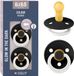 BIBS Colour Glow Fopspeen - 6-18 mnd - 2-pack - Rond - Black Glow