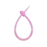 Siliconen Roze Gelei Siliconen Kabelbinder, Bloemen Elastische Kabelbinder Herbruikbare Kabelriemen Elastische Kabel Banden, Kabel Organisator Riem Bureau Bevestigingsband